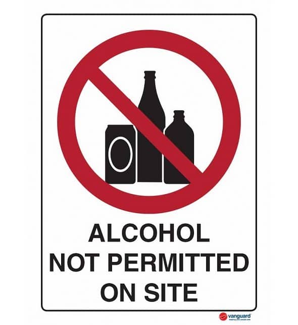 ACM Sign - Alcohol Not Permitted On Site - Vanguard NZ