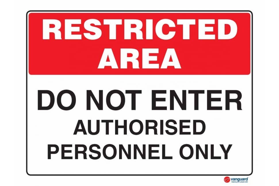 ACM Sign - Restricted Area Do Not Enter Authorised Personnel Only ...