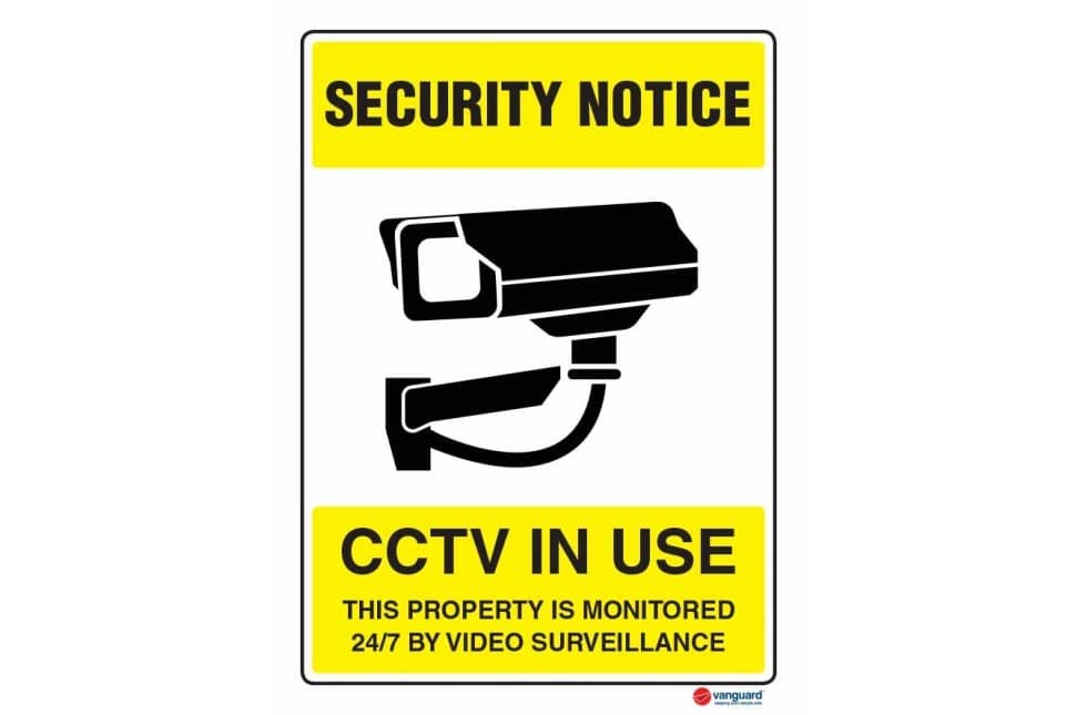 Acm Security Notice Sign 24h Video Surveillance Vanguard Nz